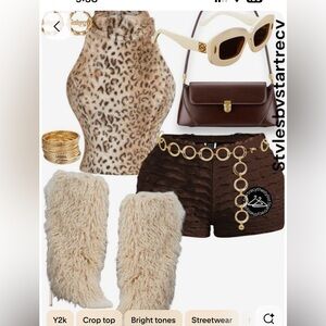 SHEIN brown shorts